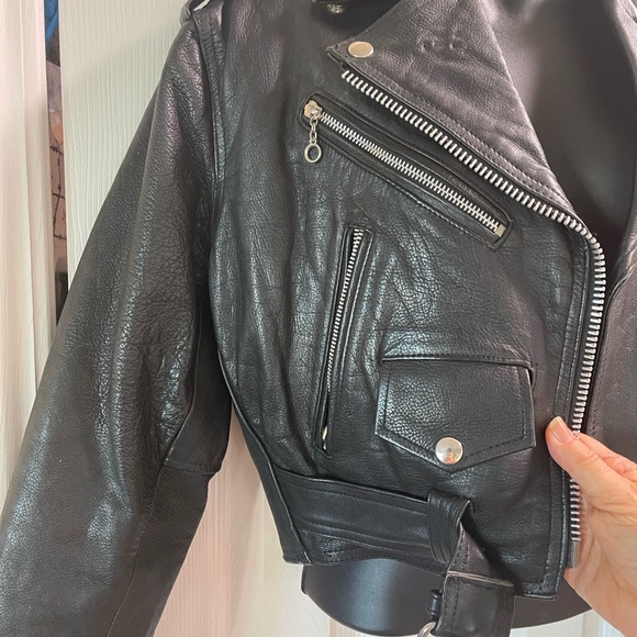 Vintage Vanguard Black Leather Motorcycle Jacket-Medium - Picture 3 of 15